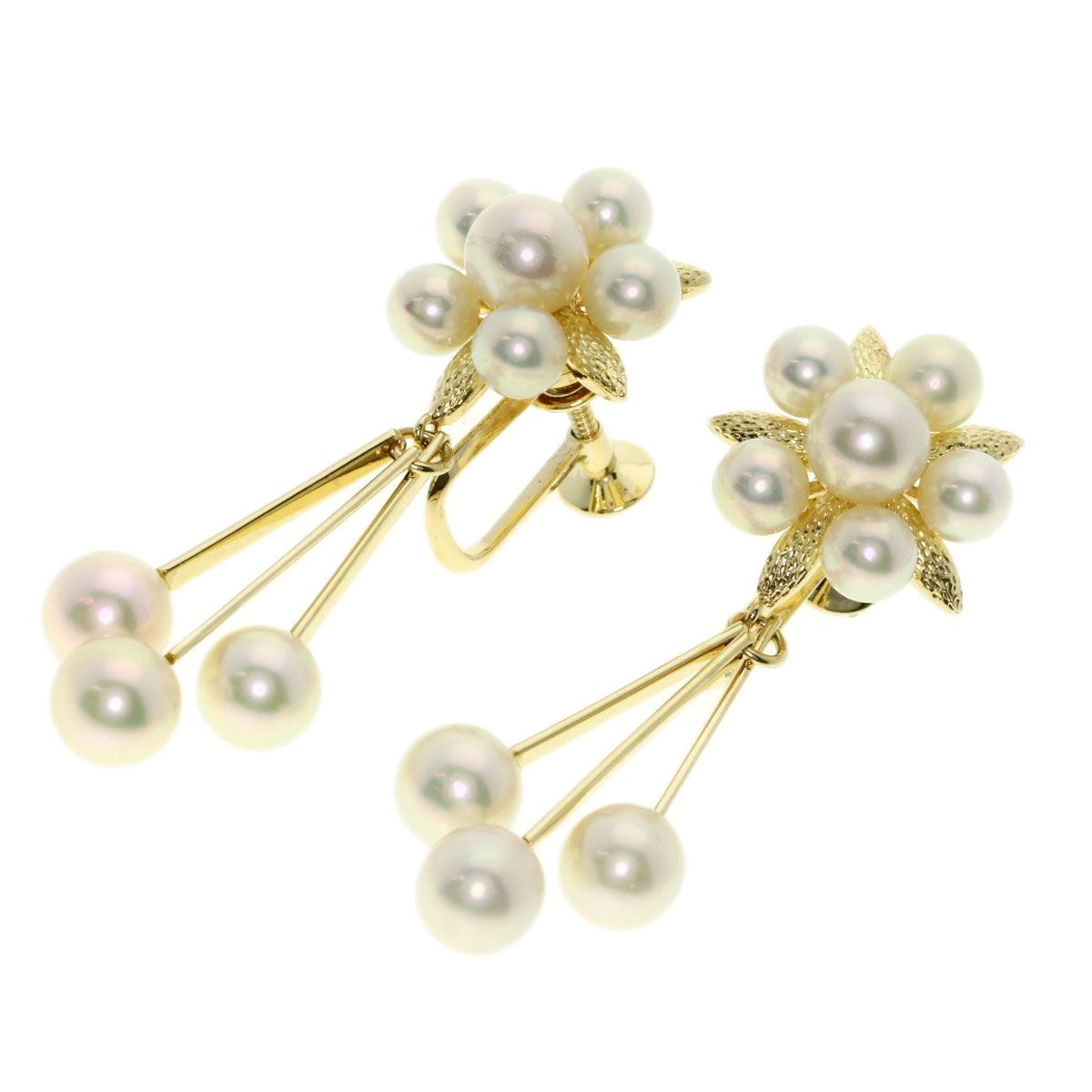 ミキモト パール 真珠 イヤリング K 14 YG レディース