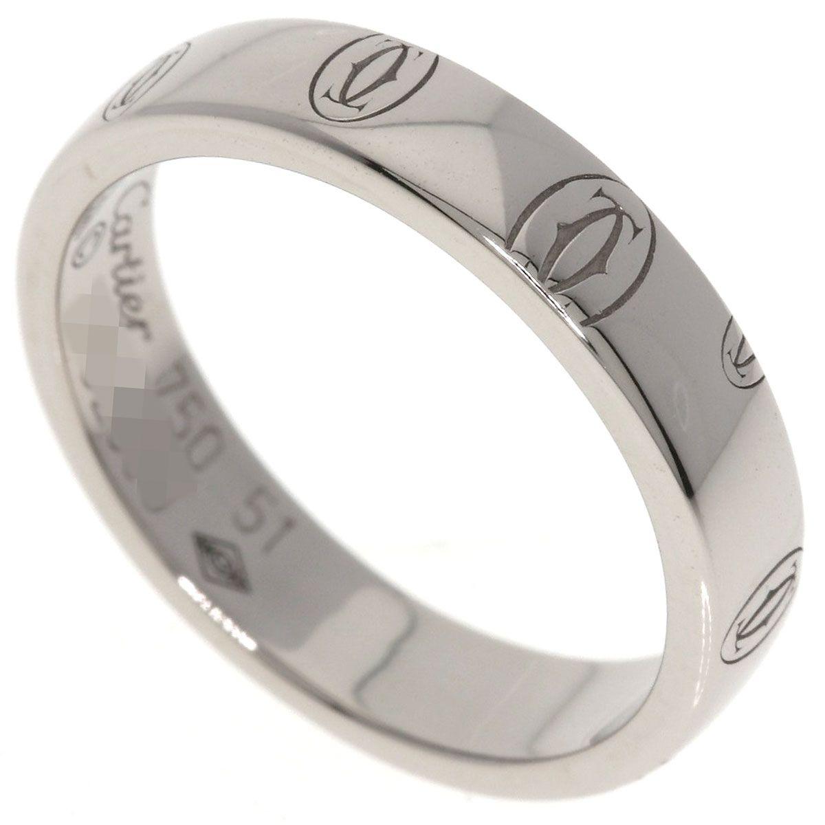 CARTIER カルティエ ハッピーバースデー 51 リング 指輪 K 18 WG レディース