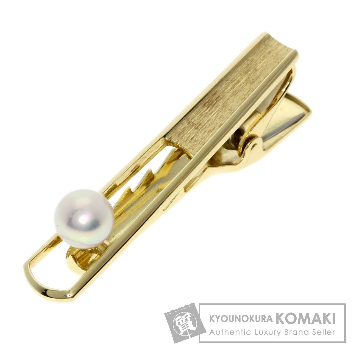 MIKIMOTO ミキモト パール 真珠 タイピン K14YG メンズ