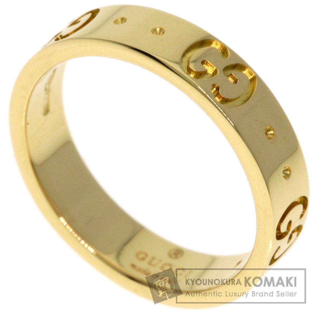 GUCCI グッチ アイコンリング 7 リング 指輪 K 18 YG レディース