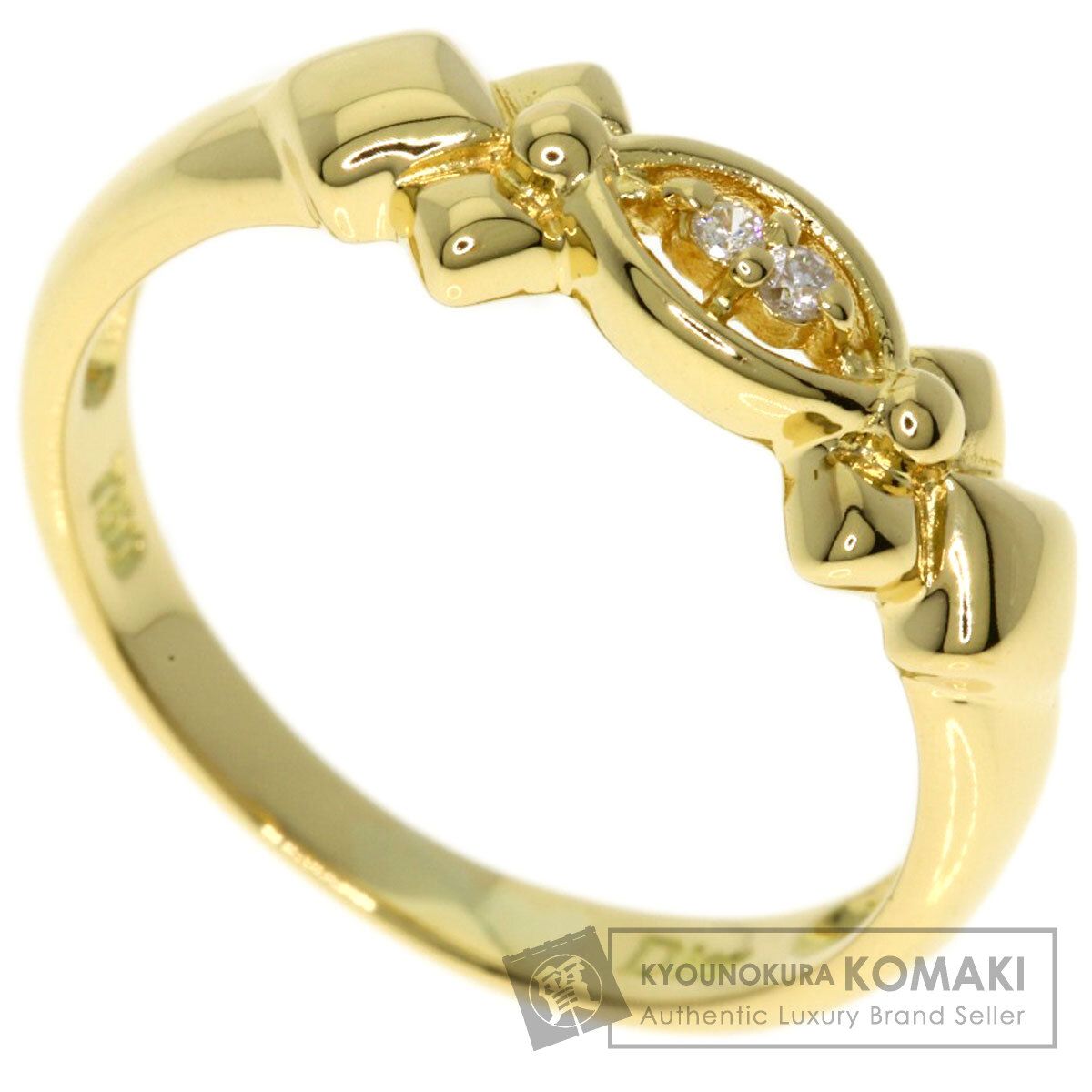 Dior ディオール ダイヤモンド リング 指輪 K18YG レディース