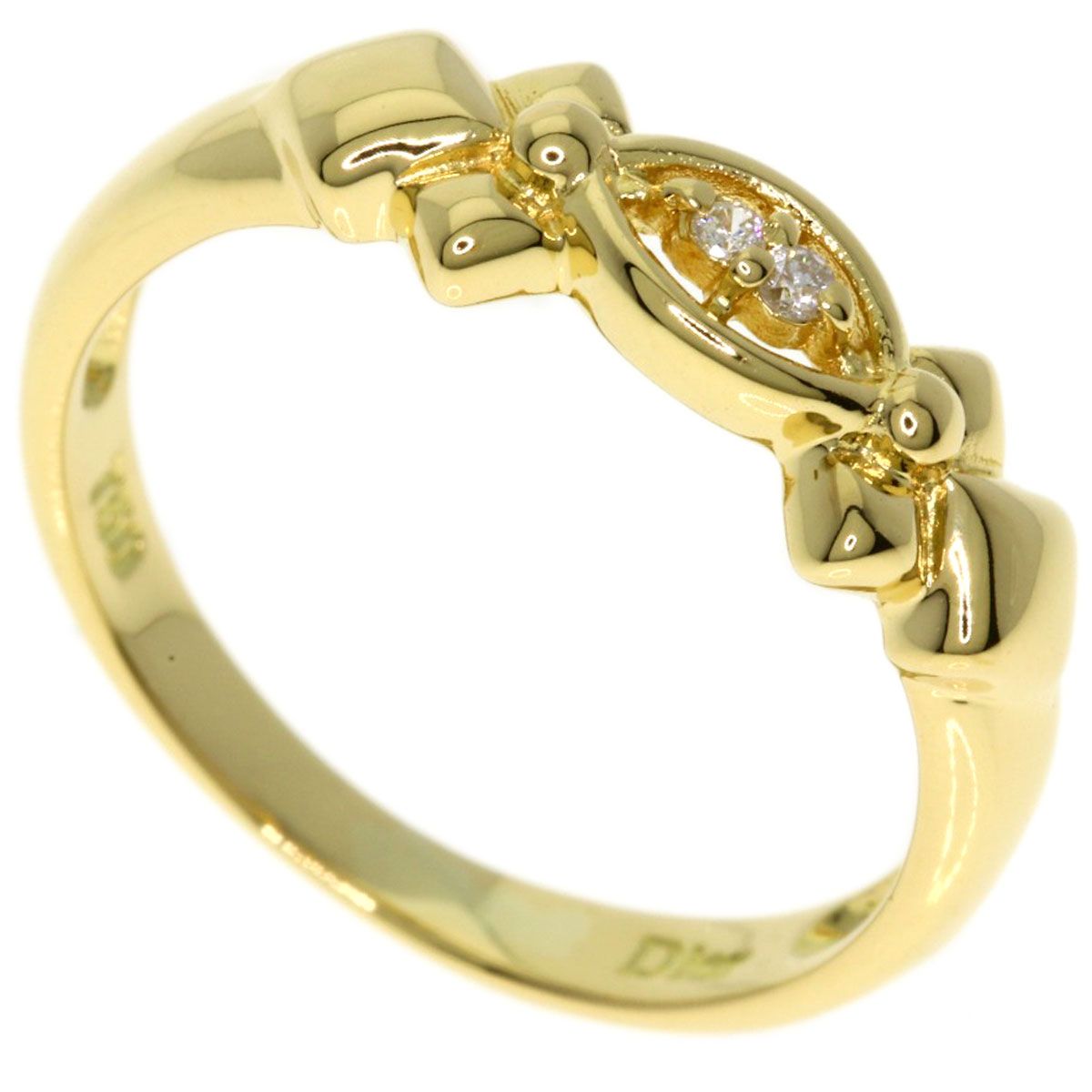Dior ディオール ダイヤモンド リング 指輪 K 18 YG レディース