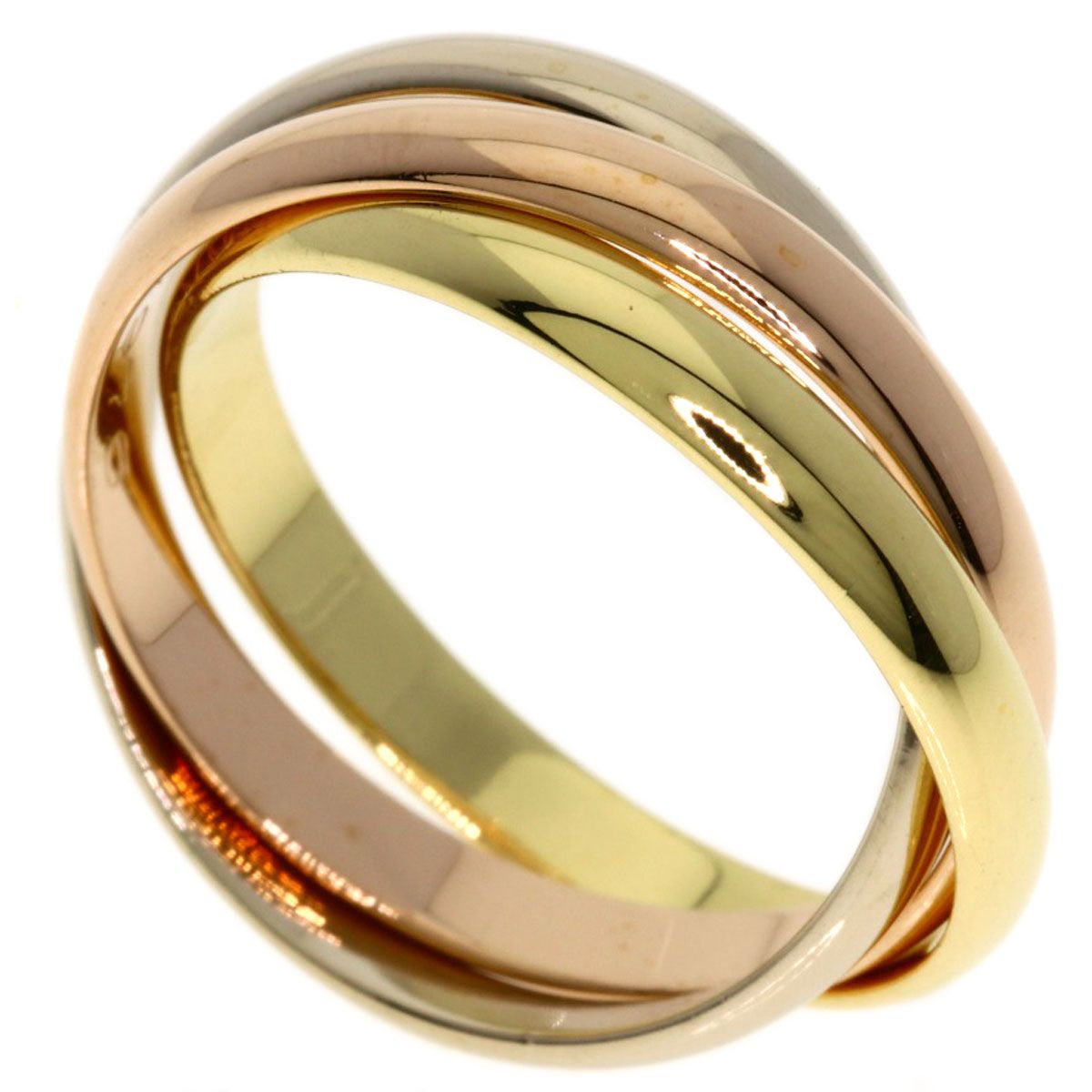 CARTIER カルティエ トリニティ 48 リング 指輪 K 18 YG PG WG レディース