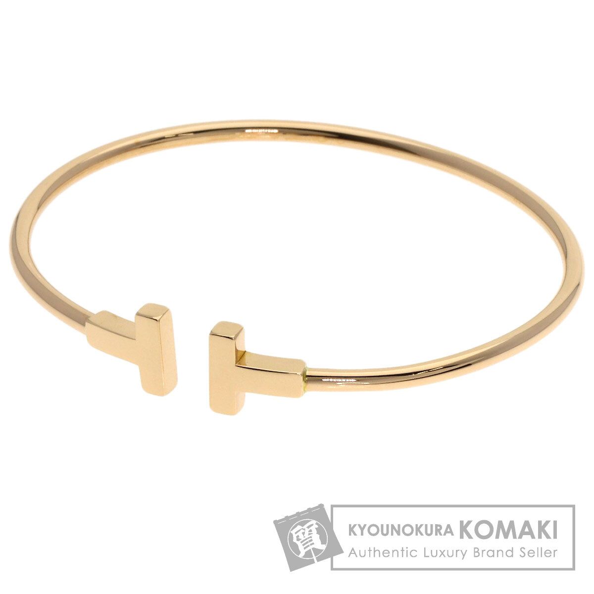 TIFFANY Co ティファニー Tワイヤー ブレスレット K 18 PG レディース