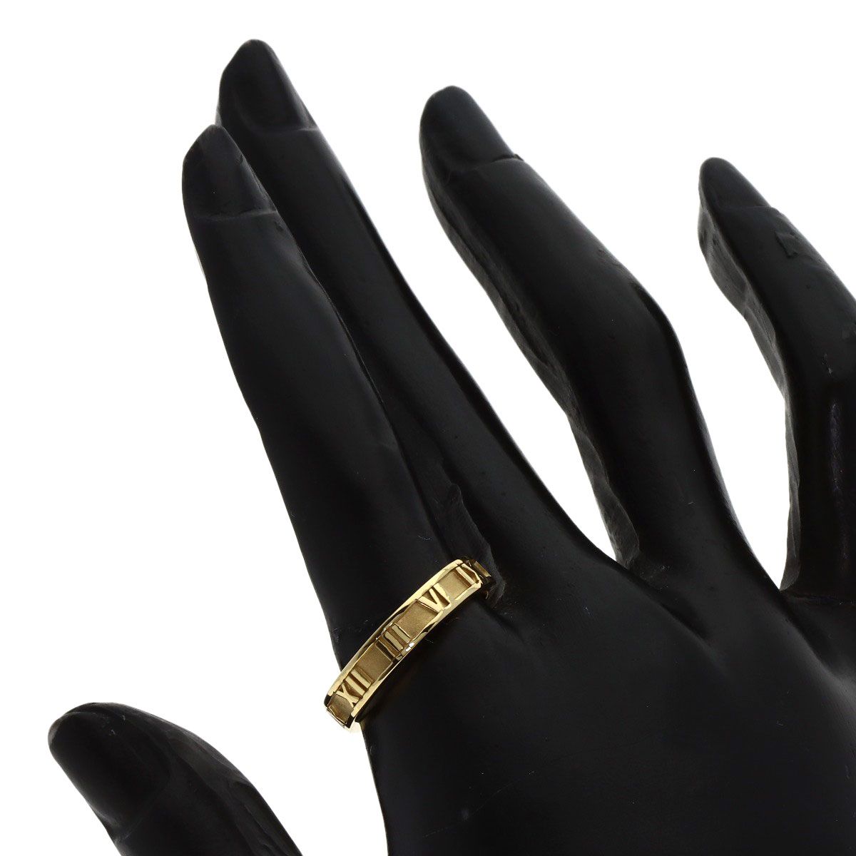 鮮明さのある TIFFANY-Co. ティファニー アトラス ナロー リング 指輪 K18YG レディース