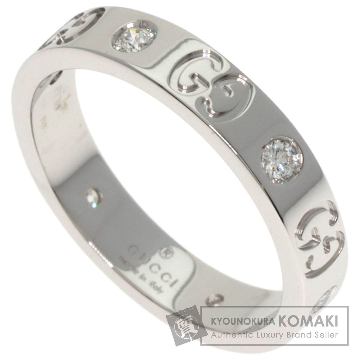 GUCCI グッチ アイコン 6P ダイヤモンド 15 リング 指輪 K18WG レディース