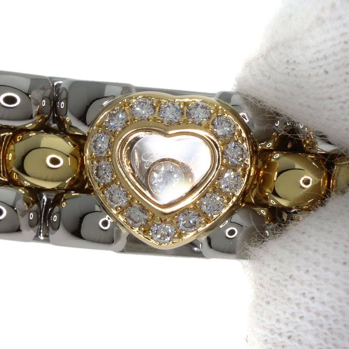  Chopard ショパール ハッピーダイヤモンド リング 指輪 K 18 YG SS レディース その他 アクセサリー