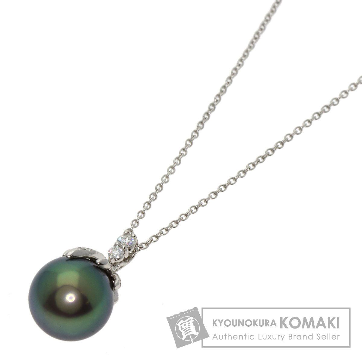 TIFFANY-Co. ティファニー ファイヤー ワークス ブラックパール 真珠 ダイヤモンド ネックレス PT950 レディース