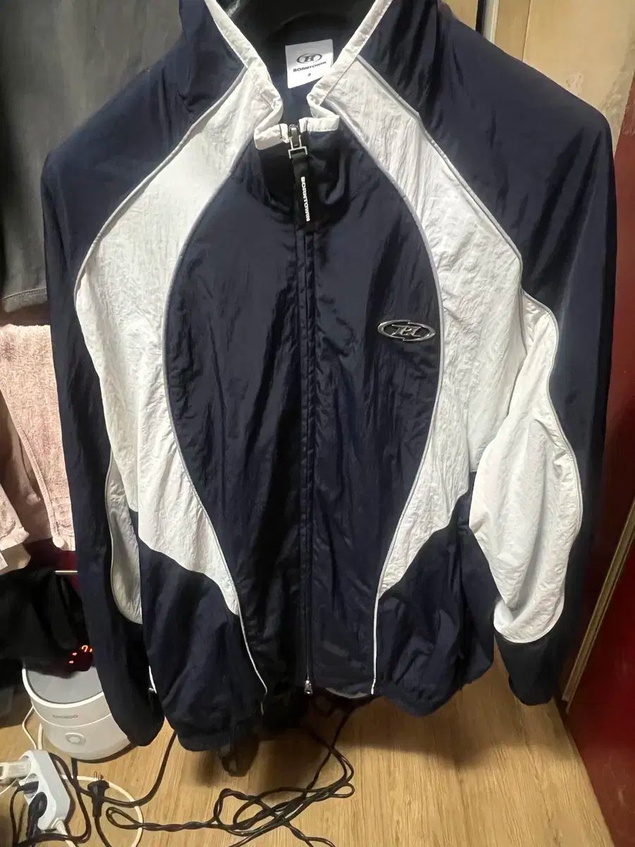 BORN TO WIN ナイロン ジャケット ネイビー