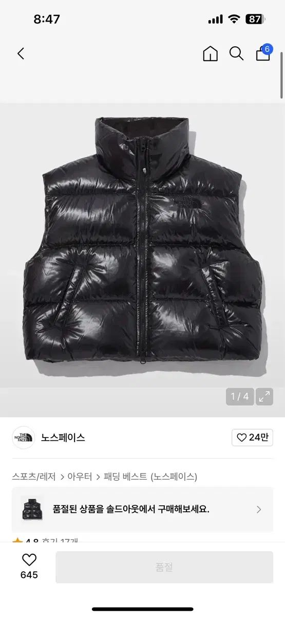 THE NORTH FACE ホワイトラベル レディース グロッシー ダウン ベスト