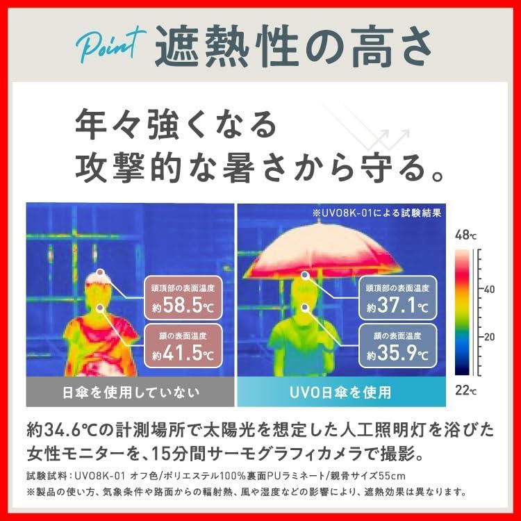 レディース 親骨50cm 長傘としても使える 遮光率＆UVカット率 UPF50 遮熱 晴雨兼用 ブラック 2way フリル バンブー UVO ウーボ 折りたたみ傘 2段 おしゃれ 最強の日傘 UVO2F-012 Wpc
