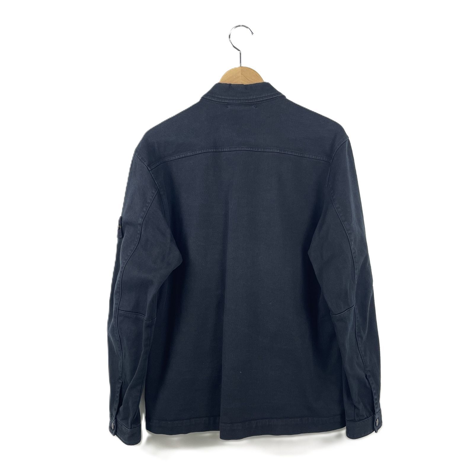 STONE ISLAND ストーンアイランド 691511606 STRETCH COTTON WORK JACKET ストレッチ コットン ワークジャケット コンバスバッチ Lサイズ ブラック