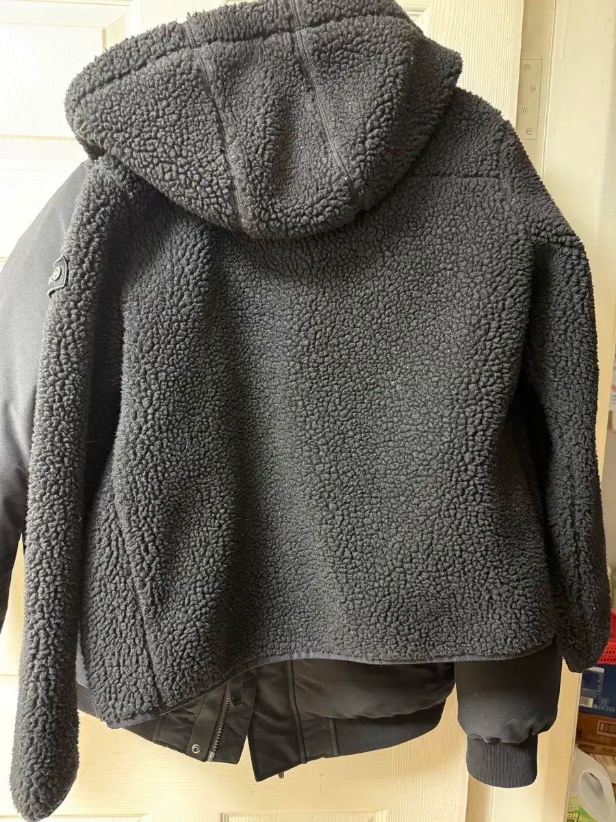 ナショナルジオグラフィック ボアフリース ジップアップパーカー ブラック 90 S