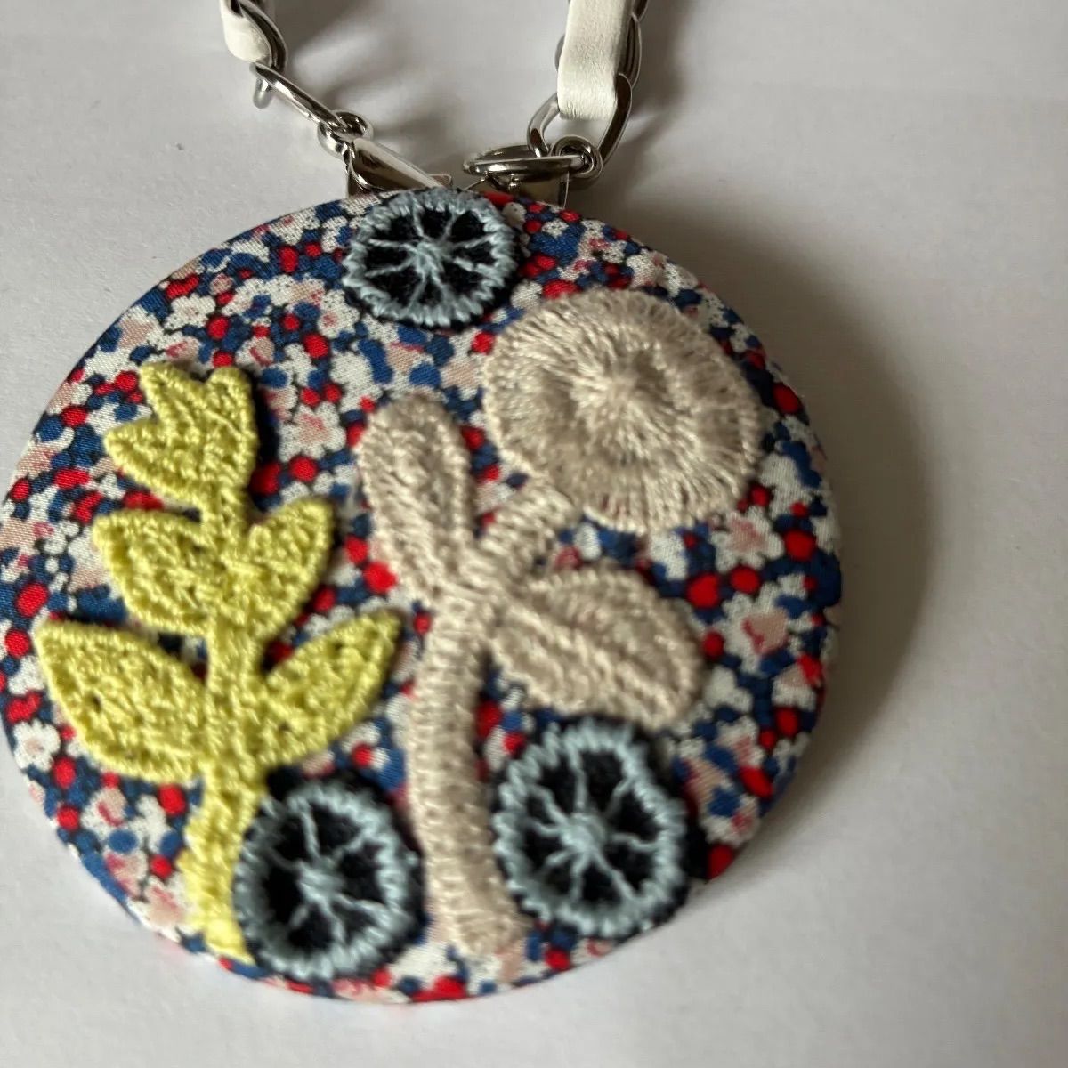 27 ミナペルホネン刺繍生地、ミナペルホネンモチーフ使用 2ウェイ