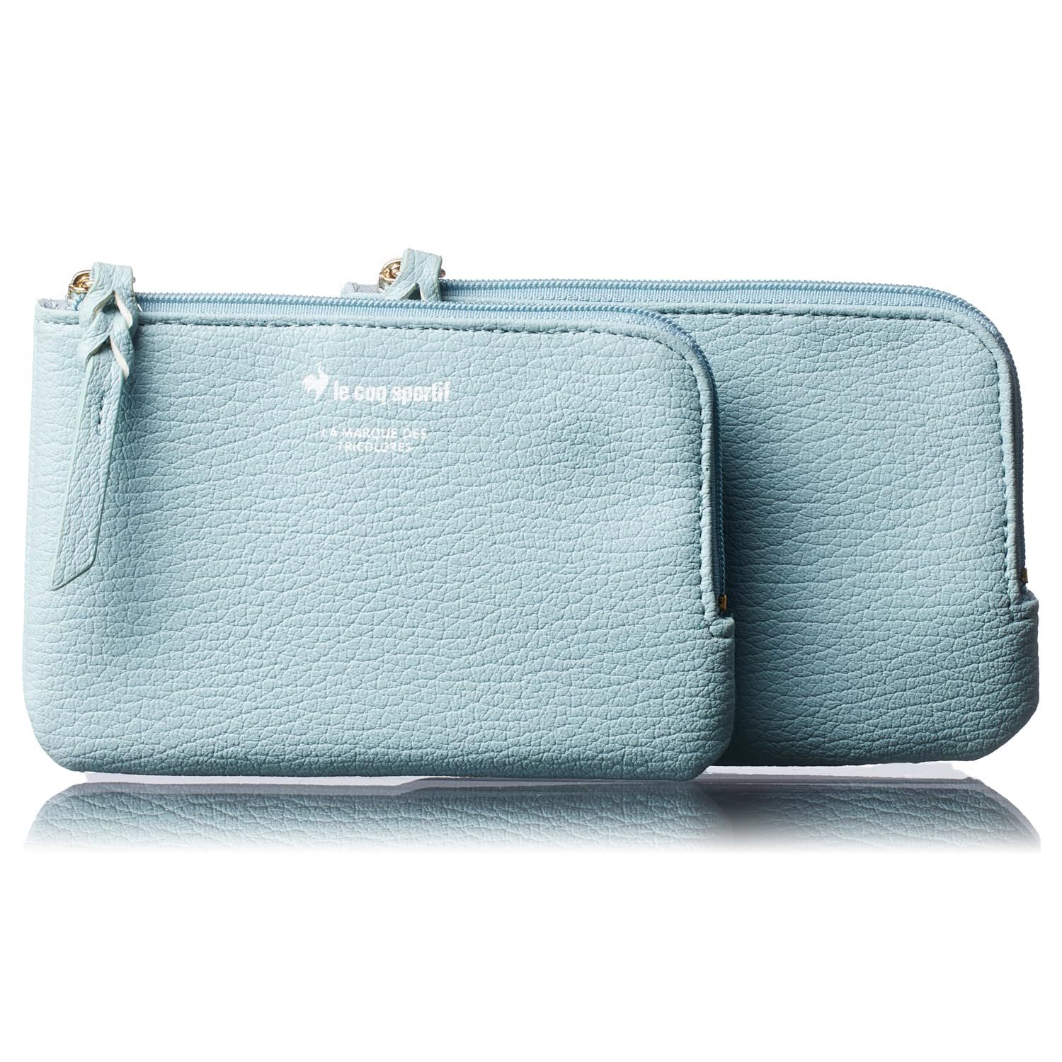 [ルコックスポルティフ] メンズ レディース 2個セット ミニ財布 ポーチ マグネット着脱式 小物入れ 取り外し簡単 Blue ブルー