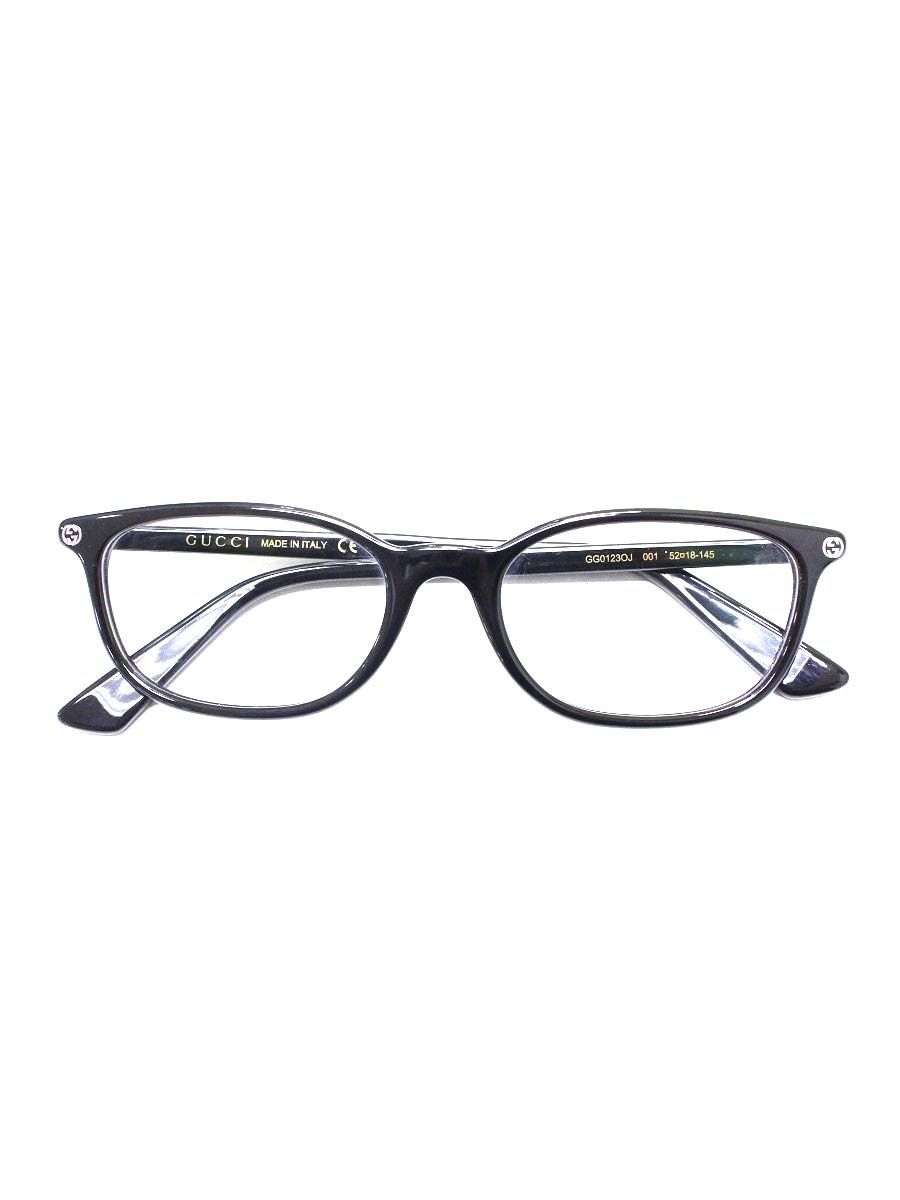 グッチ GG0123OJ メガネ ブラック セルフレーム スクエア ITMA4LPPJFH0