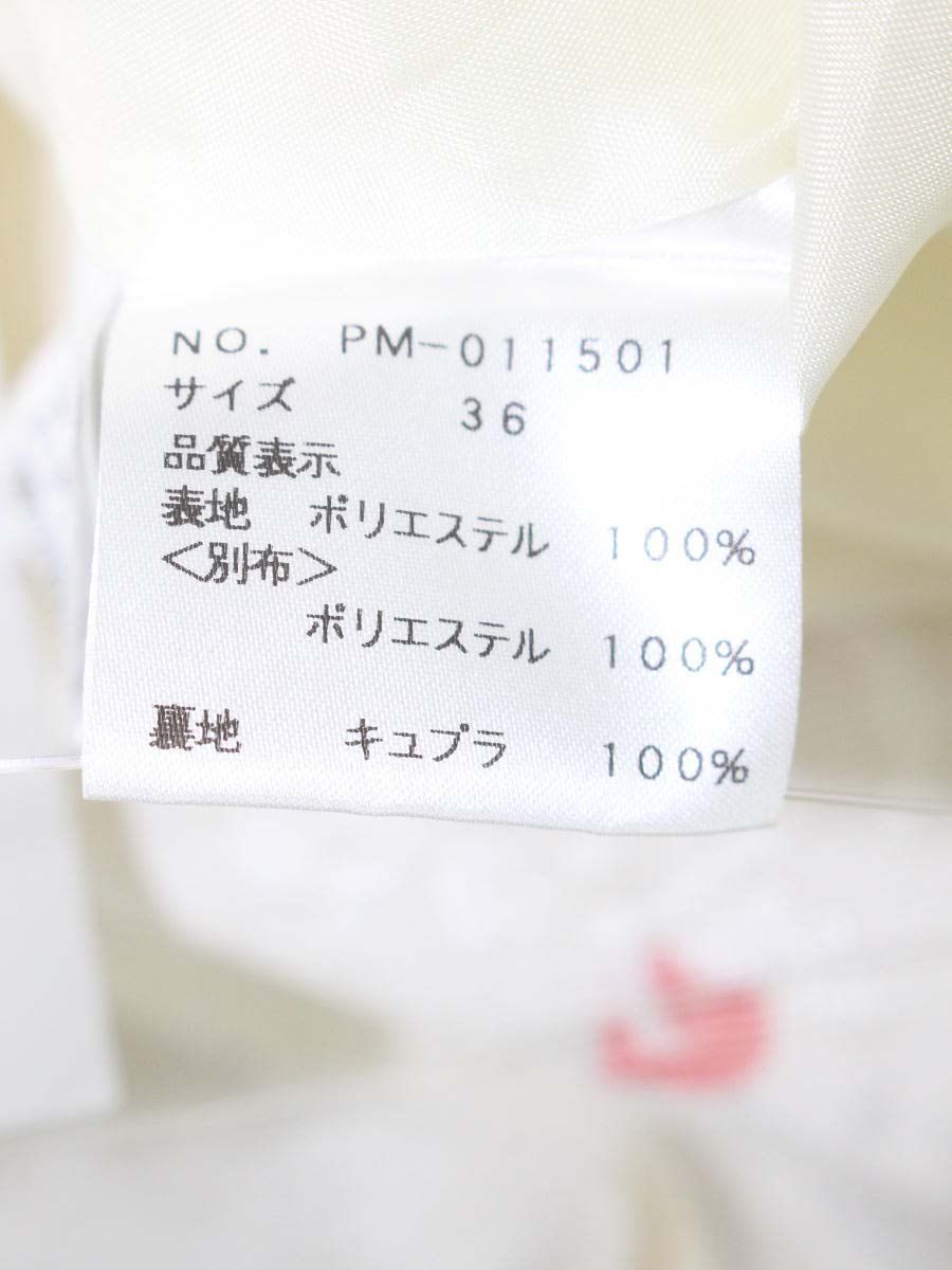  エムズグレイシー 011501 ワンピース 36 ホワイト 花柄 ノースリーブ ひざ丈ワンピース