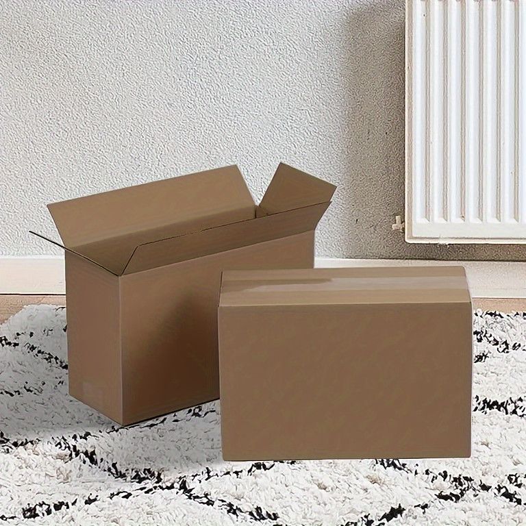 小型配送 ギフトに 丈夫な段ボール製ボックス100個セット フタ付き 梱包 引っ越し 保管に最適 19.99x10.49x9.98cm 電子商取引 イベント プレゼントに