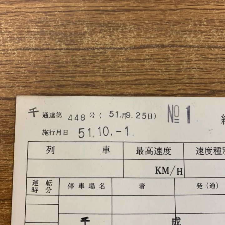 【レア】お召し列車　時刻表&電車運転士仕業票　昭和49年　当時物 ○01)【1点限り!】【希少】鉄道運転士仕業票 927仕業 銚子区所 No.1
