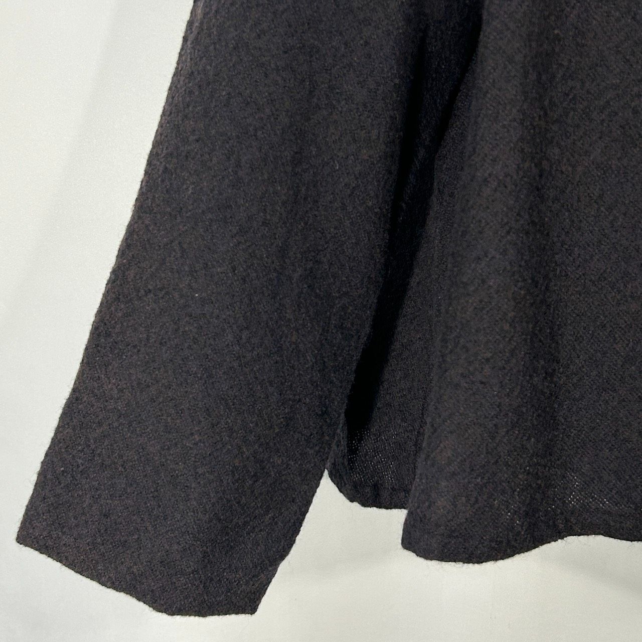 慈雨【40】ブラック 変形 ジャケット ウール 長袖アウター 個性的