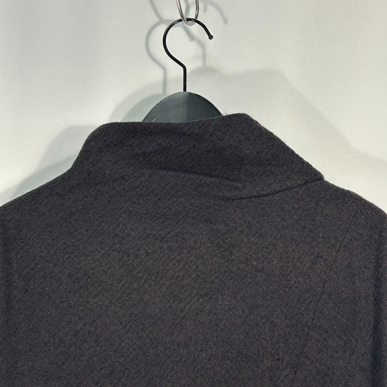 慈雨【40】ブラック 変形 ジャケット ウール 長袖アウター 個性的