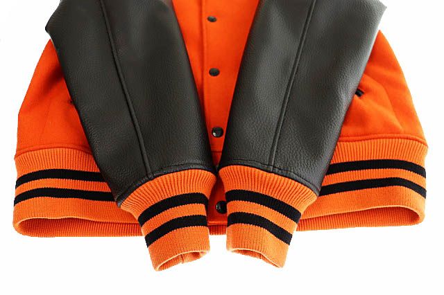 ダブルタップス WTAPS 18AW CLUB JACKET ロゴ 袖レザー 中綿 クラブ