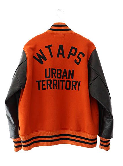 ダブルタップス WTAPS 18AW CLUB JACKET ロゴ 袖レザー 中綿 クラブ