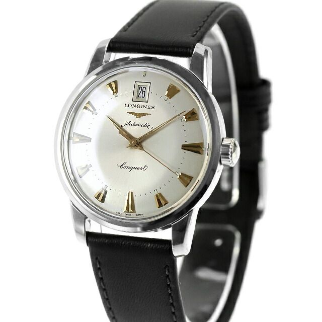 ロンジン LONGINES 腕時計 メンズ 7290-633 コンクエスト ヘリテージ 35mm デイト 自動巻き 七宝メダリオン 90年代