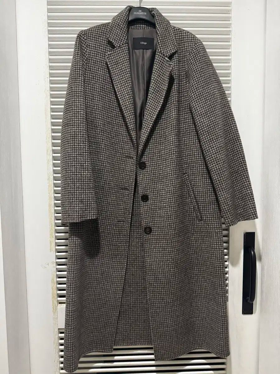 エルロジュ elloge ウール CHECK コート Lサイズ