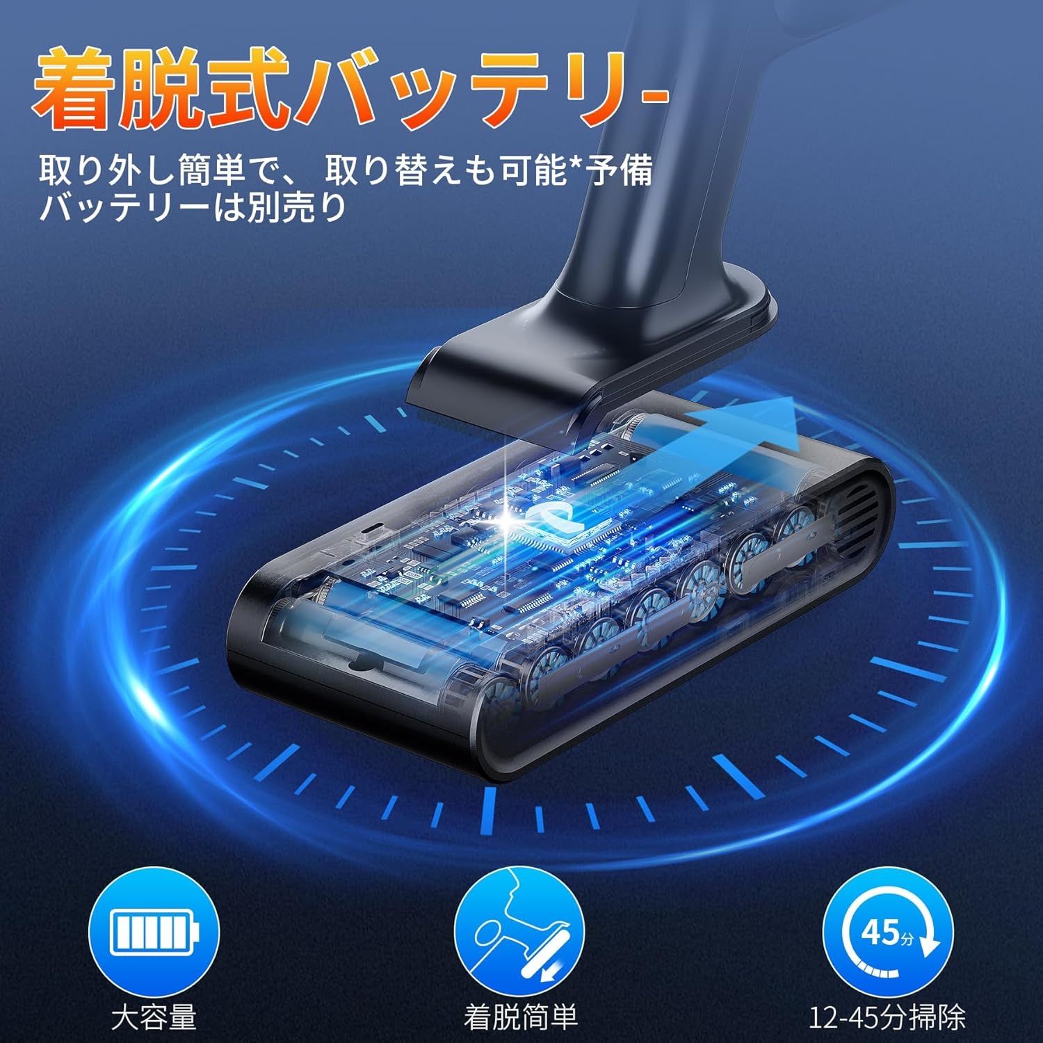 最高 強力吸引‼️コードレス掃除機 35000Pa 水拭き一体型 サイクロン