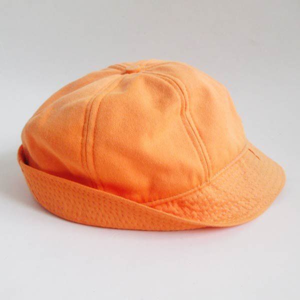70s-80s ハンティング ハット フェード オレンジ系 ビンテージ