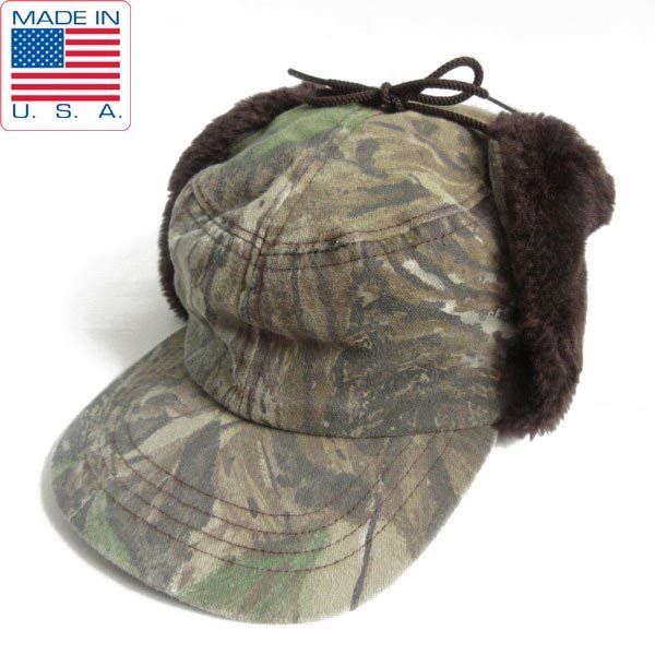 90s ゴアテックス×シンサレート リアルツリー 耳当て付き 迷彩 キャップ SIZE M WHITEWATER OUTDOORS ビンテージ D149-41-0013ZV