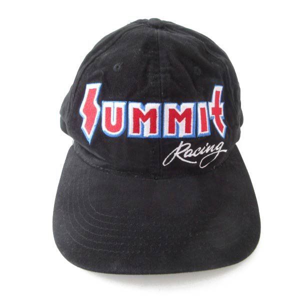 SUMMIT Racing カーショップ 企業物 BBキャップ 黒 ブラックアドバタイジング 帽子 アメリカ製 D150-41-0014ZVW