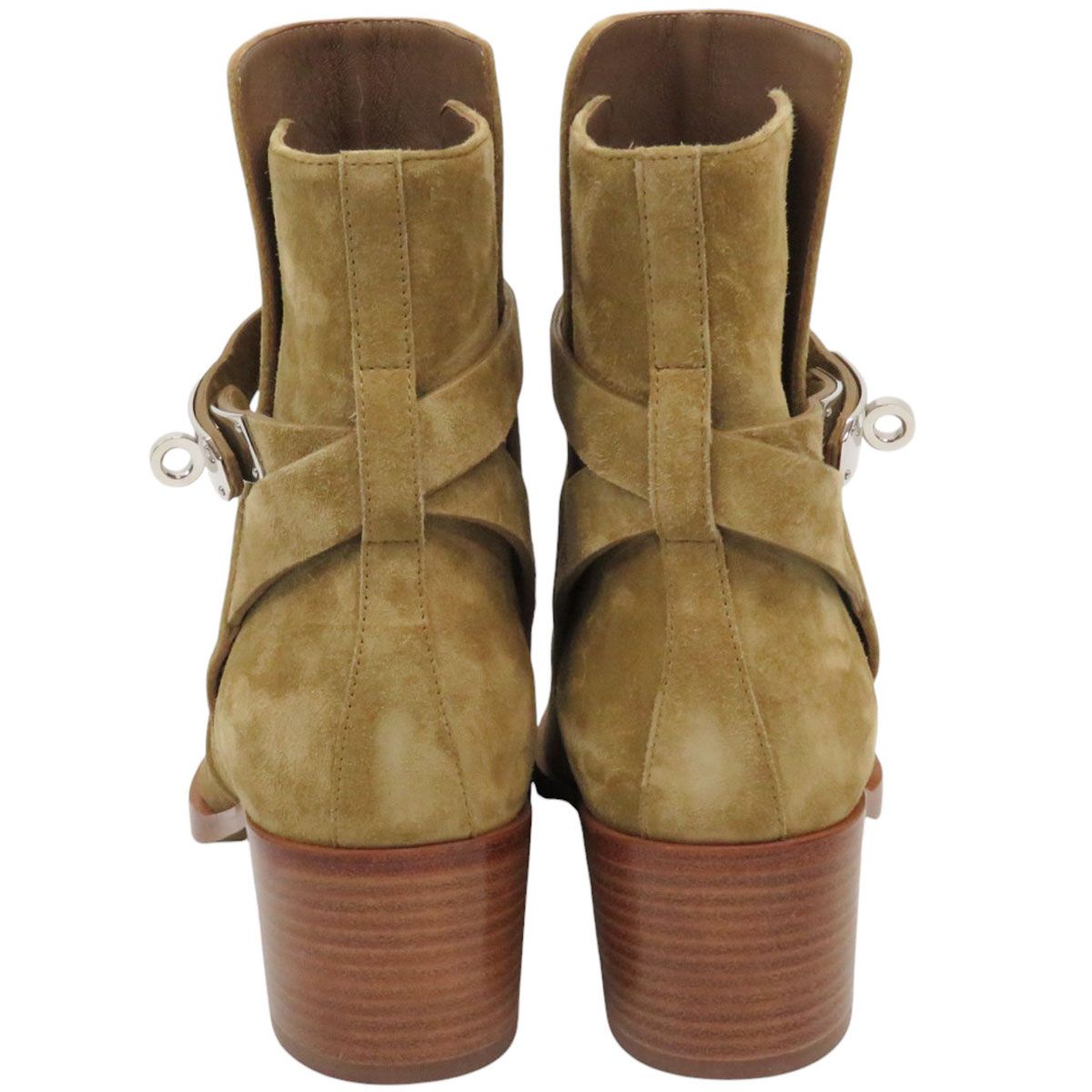  エルメス フレンチ ヴォーヴェロア ショートブーツ レディース ベージュ HERMES アパレル 小物 その他 ブーツ