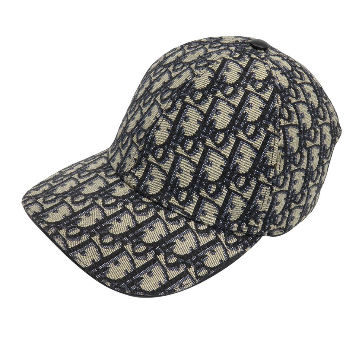 ディオール オブリーク ベースボール キャップ 113C906A4502 ユニセックス ネイビー ベージュ Dior アパレル 小物