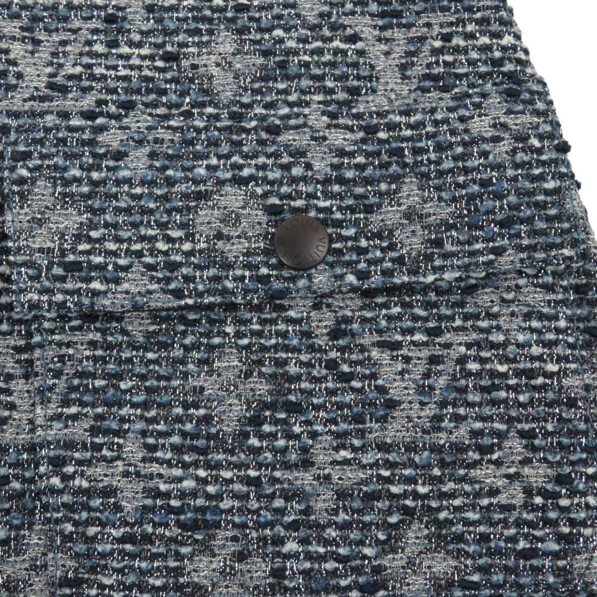 ルイヴィトン リブ ニット ツイード 切替 ワンピース モノグラム