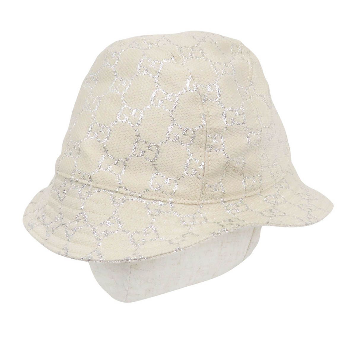 グッチ GG バケットハット 631951 ユニセックス オフホワイト シルバー GUCCI アパレル 小物