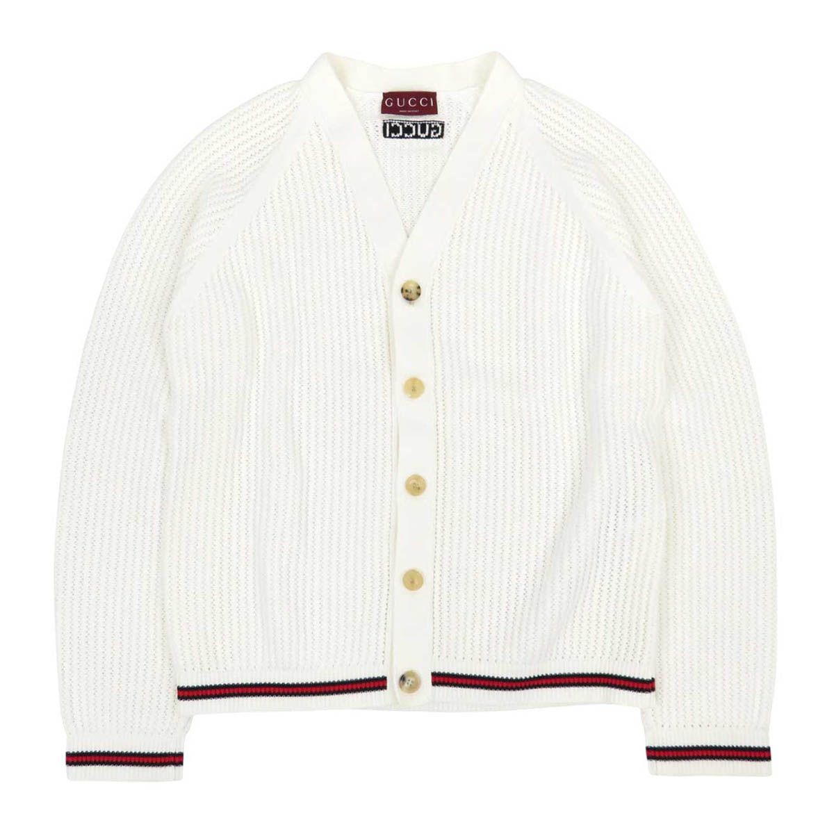 グッチ ウェブストライプ ジャージーニット カーディガン 788009