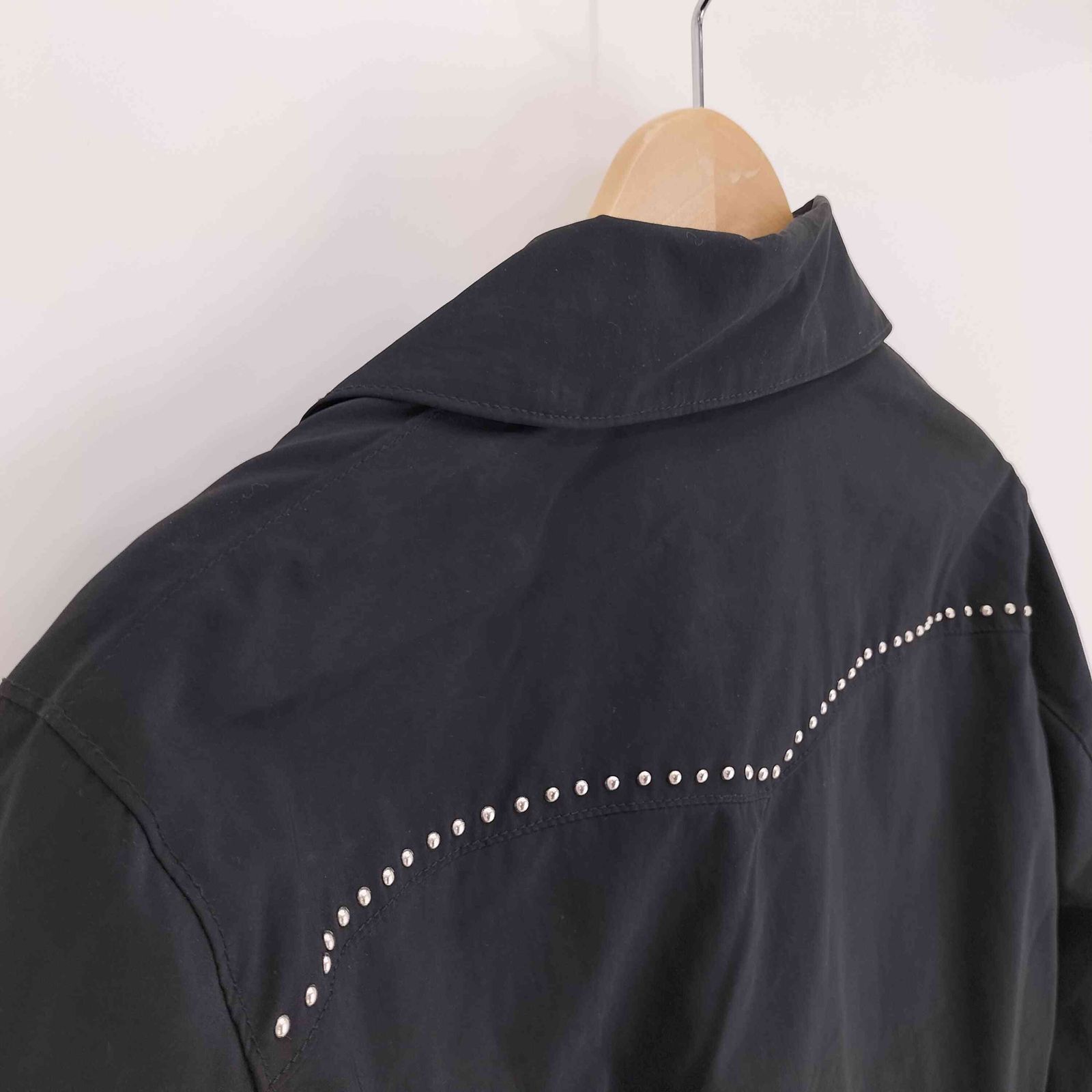 HYSTERIC GLAMOUR(ヒステリックグラマー) ダブル ライダース ジャケット ジップアップ スタッズ ナイロン メンズ JPN：M 【中古】【ブランド古着バズストア】 ヒステリックグラマー HYSTERIC GLAMOUR ダブル ライダース ジャケット