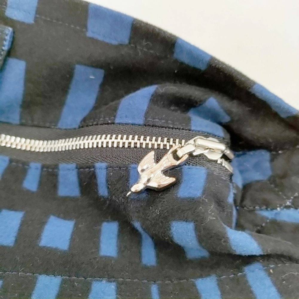 mina perhonen sora check ボディバッグ大 La9432 ショルダーバッグ ネイビー ブルー レディース ミナペルホネン【中古】5-1027T◎ mina perhonen sora check ボディバッグ大 La9432 ショルダーバッグ