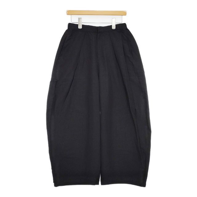 芽風 コットン レーヨン センソユニコ ワイド パンツ ブラック レディース 芽風 5-1027G∞