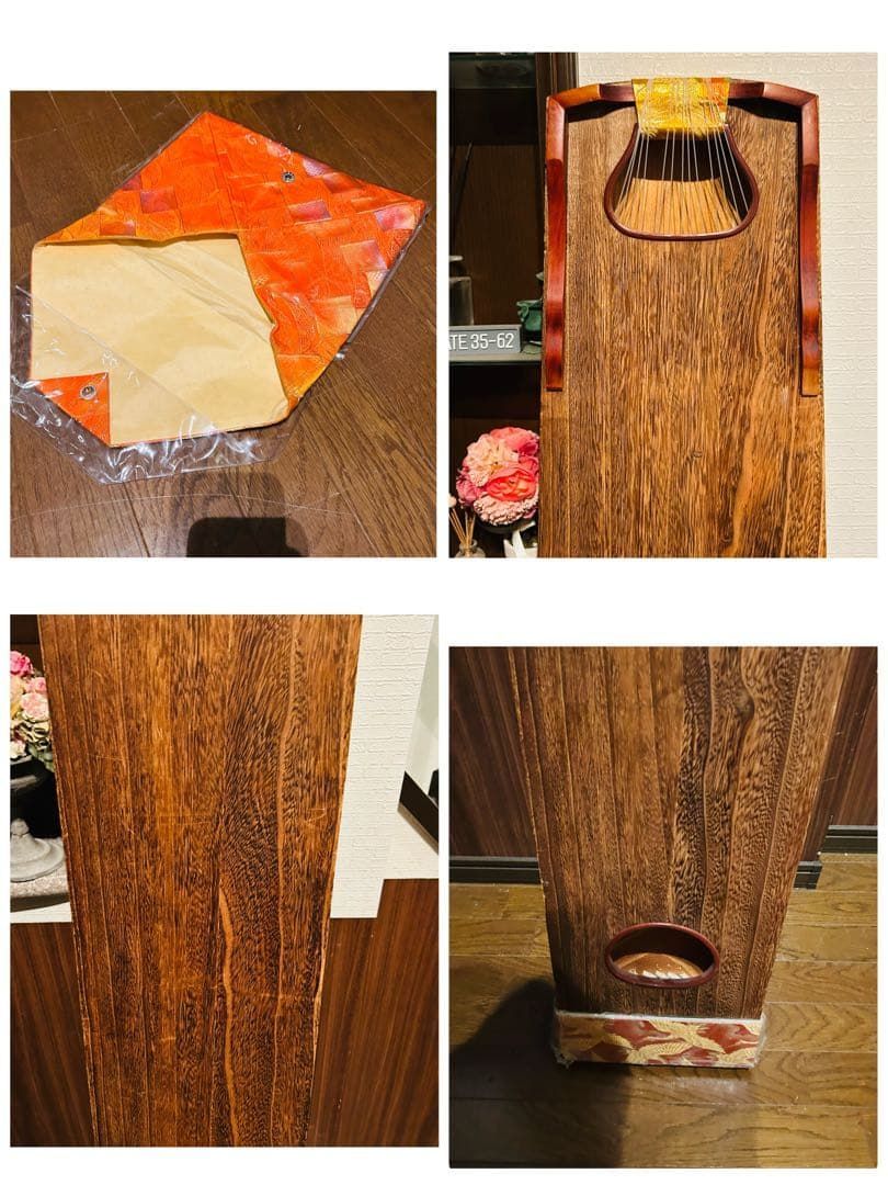 良品】琴 和楽器 弦楽器 13弦 和琴 木製 13弦琴 琴柱 譜面台 ケース付