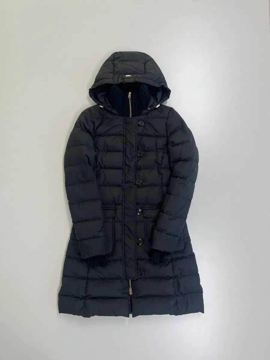 エルノ ブラック ロングダウンジャケット