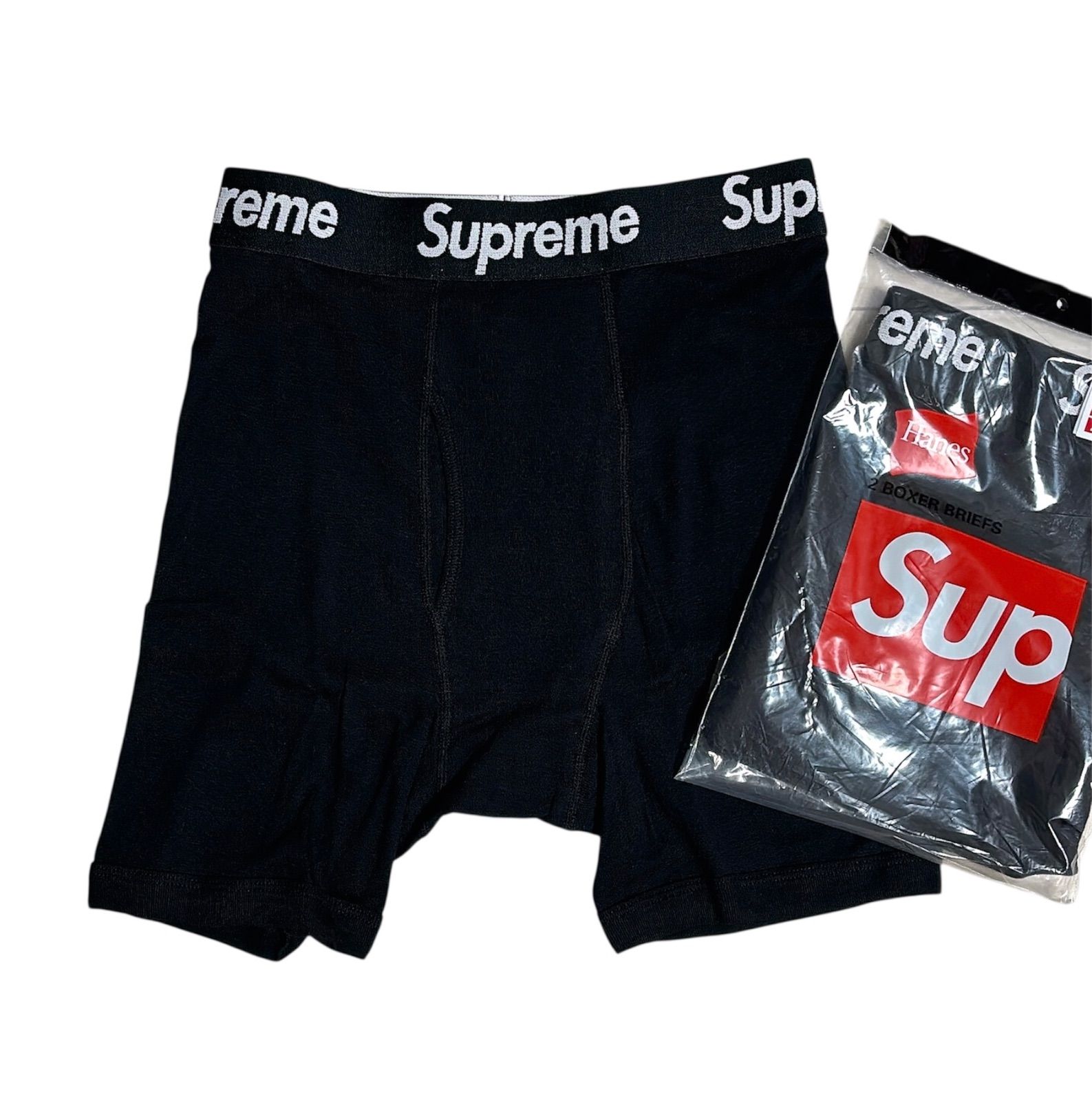 新品未使用】Supreme×Hanes シュプリーム ボクサーパンツ 黒 Sサイズ