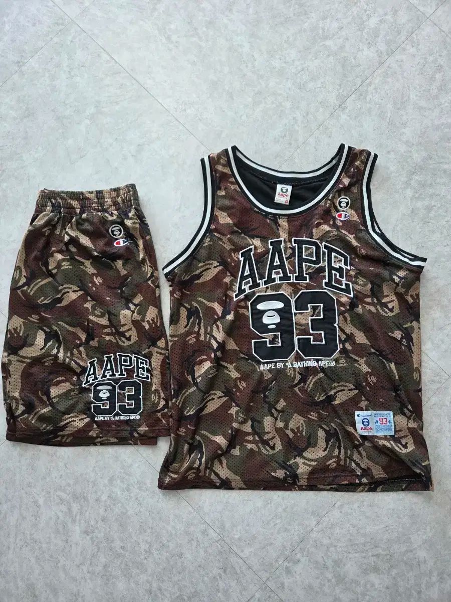 A BATHING APE® AAPE × Champion メッシュ バスケット ノースリーブ セットアップ