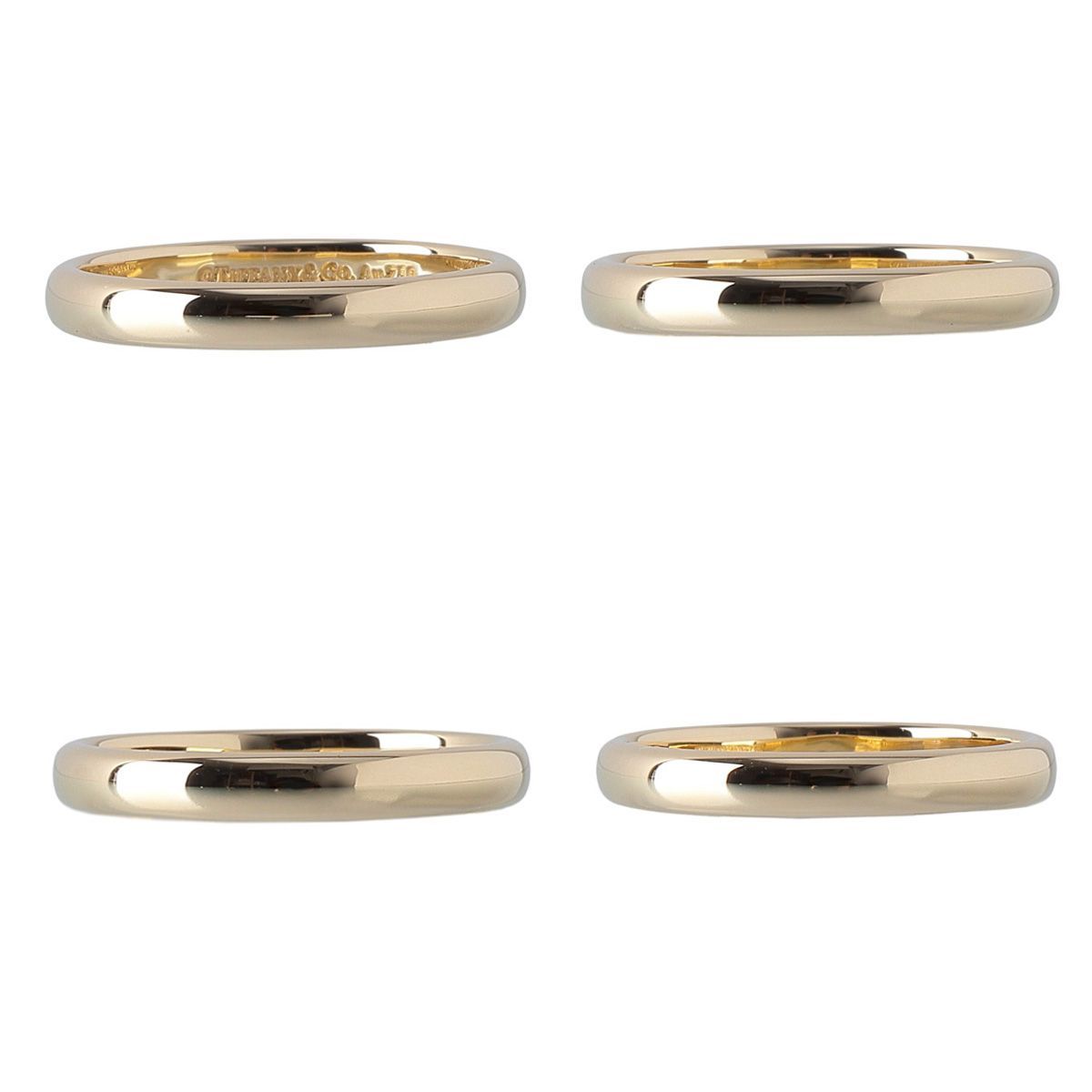 ティファニー クラシック バンド リング フォーエバー 17号～17.5号 幅3.0 mm Au 750 YG 仕上げ済 TIFFANY 23812