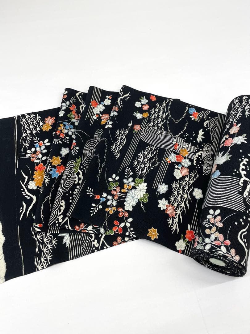 小紋 竹仙 鬼しぼちりめん 浜ちりめん正絹 反物 小紋 竹仙 鬼しぼちりめん 浜ちりめん正絹 反物