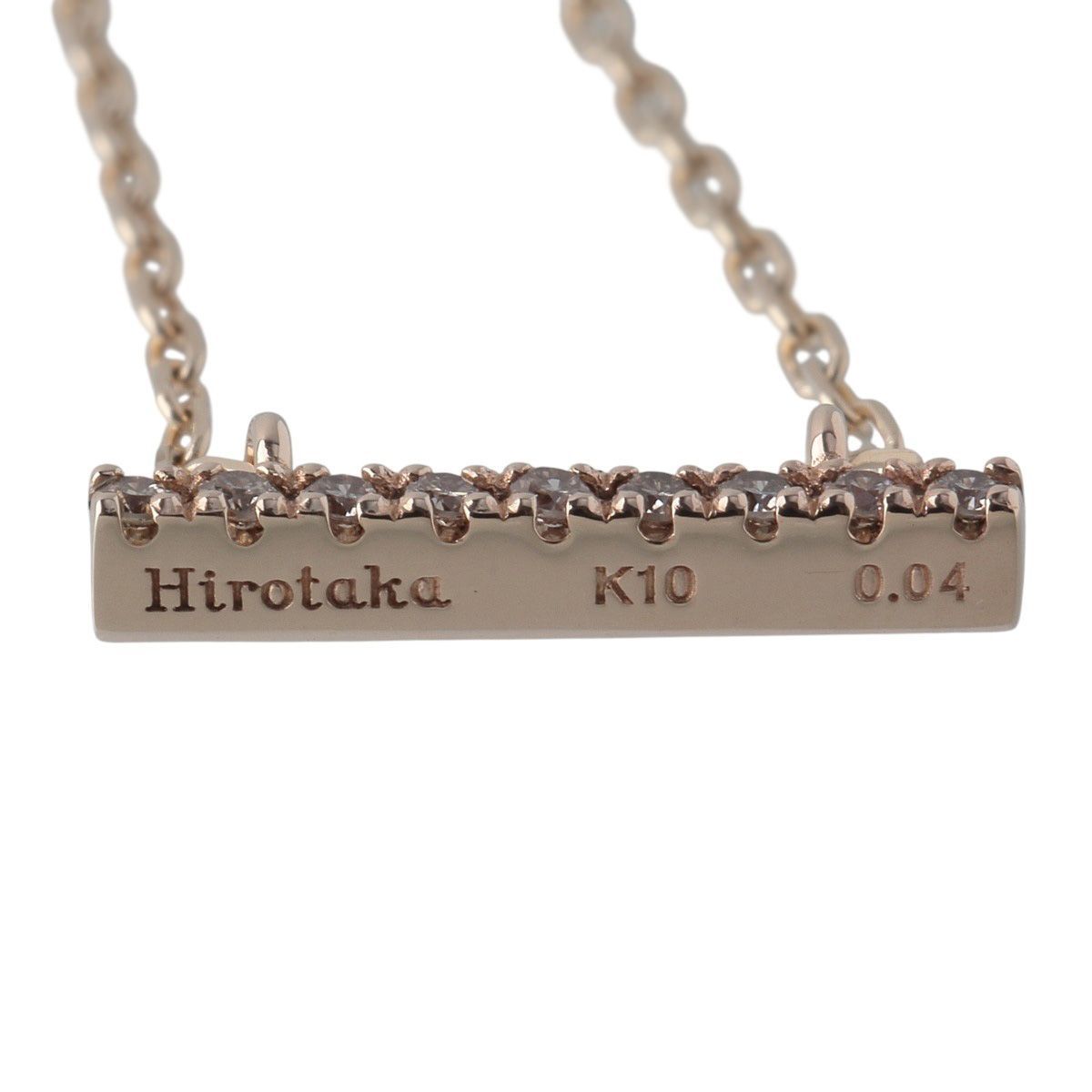 Hirotaka⭐︎ヒロタカ⭐︎K10YG⭐︎ダイヤモンド ロングチェーン ヒロタカ ダイヤ ネックレス 0.04ct 46cm K10YG 新品仕上げ済 Hirotaka
