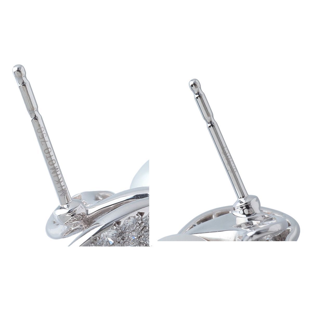 ミキモト ダイヤ パール ピアス オリーブリーフ 現行モデル【23473】 ミキモト ダイヤ パール ピアス オリーブリーフ 現行モデル【23473】