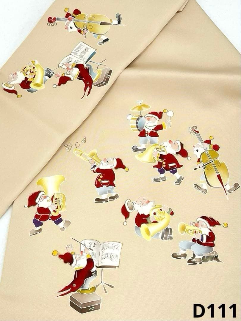 京友禅 手描き 九寸名古屋帯 五泉 塩瀬 サンタ 正絹 D 111